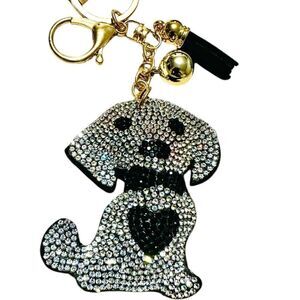 Sparkling Rhinestone Dog Keychain – Cute & Glamorous